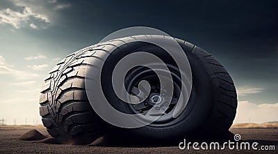 abstract tire background, graphic designed tires on abstract background, tire background Stock Photo