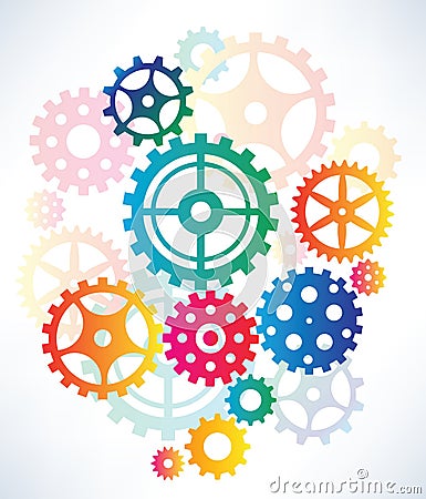 Abstract tooth wheels Vector Illustration