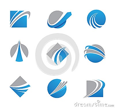 Abstract trail logos and icons Stock Photo