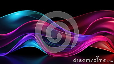 abstract transparent smooth wave background Generative AI Stock Photo