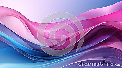 abstract transparent smooth wave background Generative AI Stock Photo