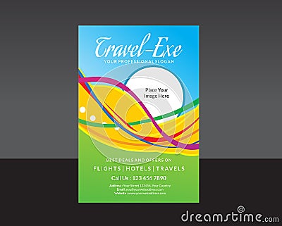 Abstract travel flyer Vector Illustration