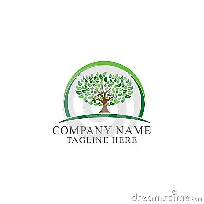 Abstract tree logo vector illustration Vector Illustration