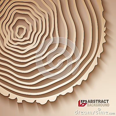 Abstract tree rings background. Vector Illustration