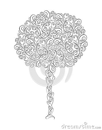 Abstract tree vector illustration Vector Illustration
