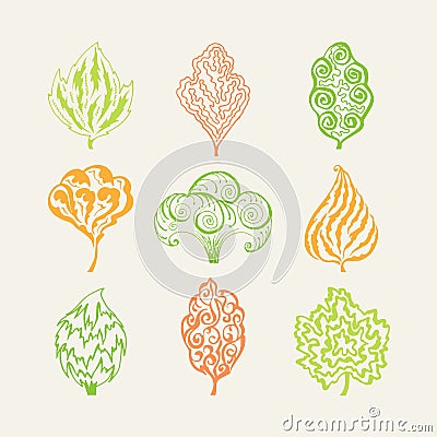 Abstract trees Vector Illustration