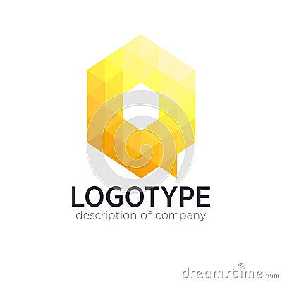 Abstract trend polygon letter Q logo design template. Vector Illustration