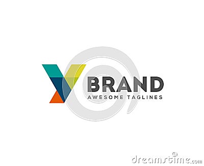 Abstract trend polygon letter Y logo Vector Illustration