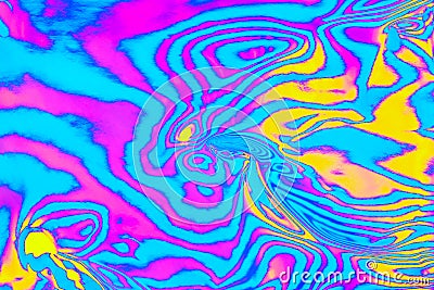 Neon colored psychedelic fluorescent striped zebra textured background Stock Photo