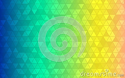 Abstract triangle background. Blue green yellow gradient. Bright color geometric backdrop. Modern graphic design Vector Illustration