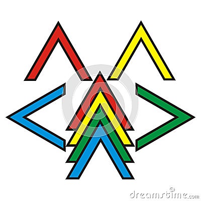 Abstract triangle background in a line vector Vector Illustration