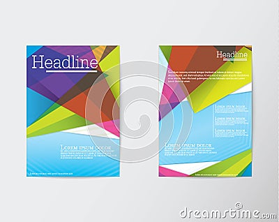 Abstract Triangle Brochure Flyer design in A4 size Vector Illustration