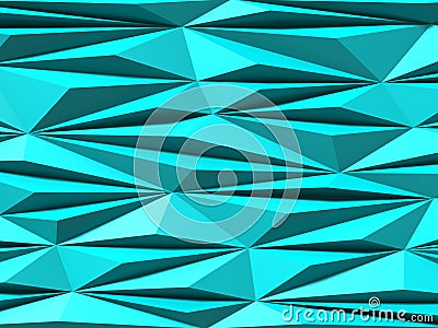 Abstract Triangle Chaotic Pattern Green Blue Background Stock Photo