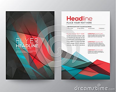 Abstract Triangle Geometric Brochure Flyer design Layout template Vector Illustration