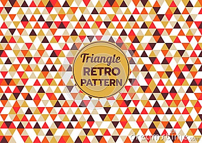 Abstract triangle geometric retro pattern backgroun Vector Illustration