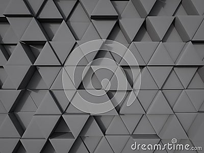 Abstract triangle shape background in gray color random position Stock Photo