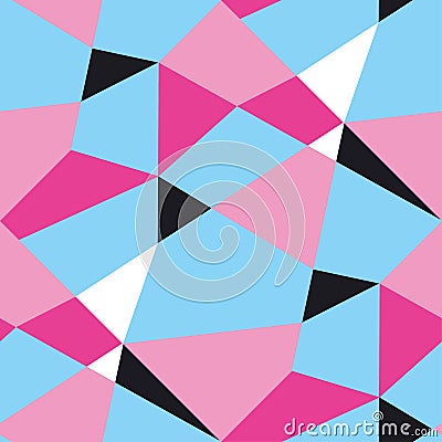Abstract triangles hand drawn seamless patter Vector Illustration