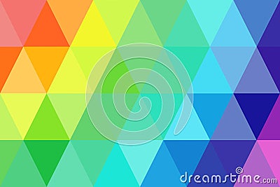 Abstract triangles rainbow gradient for background. geometric st Stock Photo