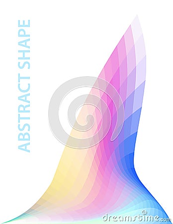 Abstract triangular multicolor shape. Vector graphics Vector Illustration