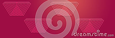 Abstract Triangular Pattern Design Header Background Stock Photo