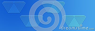 Abstract Triangular Pattern Design Header Background Stock Photo