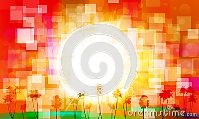 Abstract tropical sunrise Stock Photo