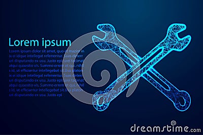 Abstract Tuning Tools and configuration symbols, Abstract Low poly vector illustration. Vector Illustration