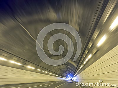 Abstract tunnel trajectory wide angle Stock Photo