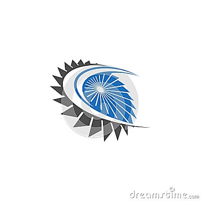 Abstract turbine logo Vector Illustration