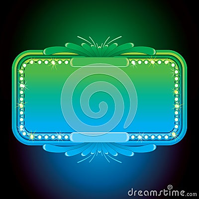 Abstract Turquoise Neon Sign. Design Background Stock Photo