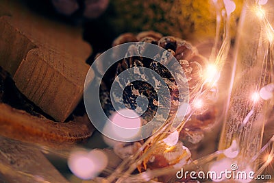 Abstract twinkled christmas background Stock Photo