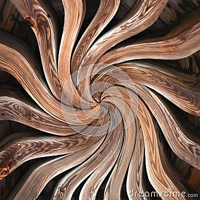 Abstract Twirled Wood Illustration Cartoon Illustration