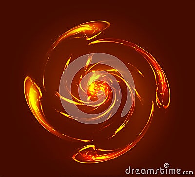 Abstract twist spiral resembling planet or star Stock Photo