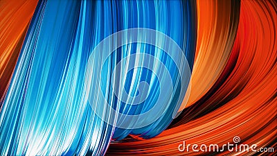 Abstract twisted shape background. Modern colorful dynamic curl Cartoon Illustration