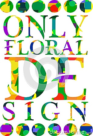 Abstract typography colors design Vector Illustration