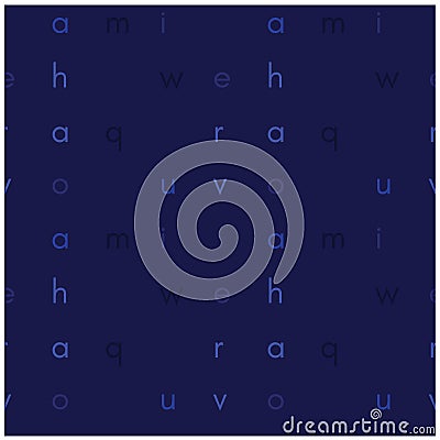 Abstract typography seamless pattern Vector Illustration