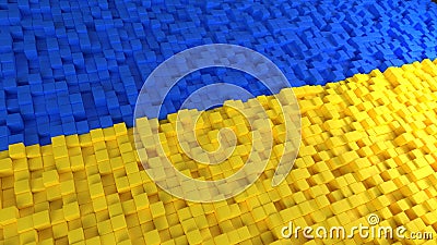 Abstract Ukraine geometric background Stock Photo