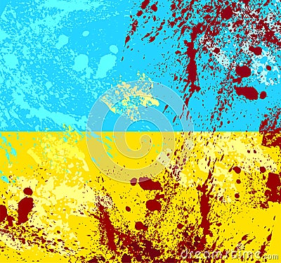 Abstract ukrainian flag Vector Illustration