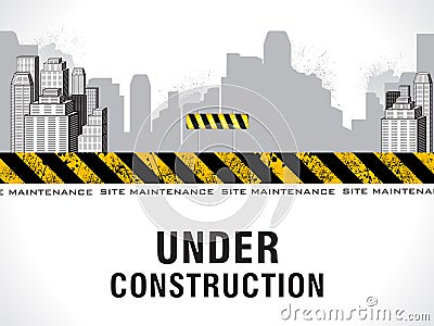 Abstract under construction background Vector Illustration