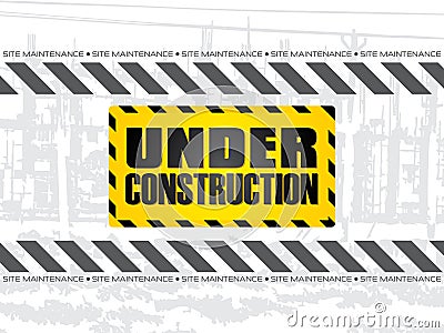 Abstract under construction background Vector Illustration