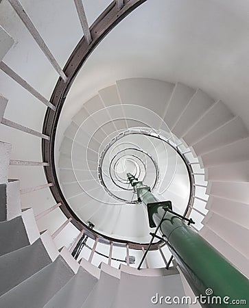 Abstract under spiral stairs Stock Photo