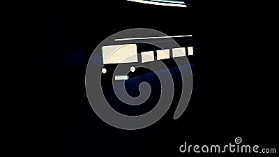 Abstract underground train at the subway station in blue colors moving backwards. Design. Concept of urban public Stock Photo