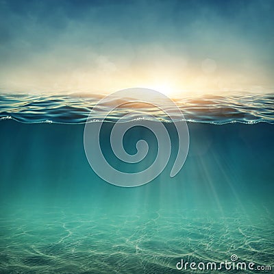 Abstract underwater background Stock Photo