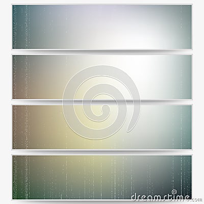 Abstract unfocused natural headers, blurred design Vector Illustration