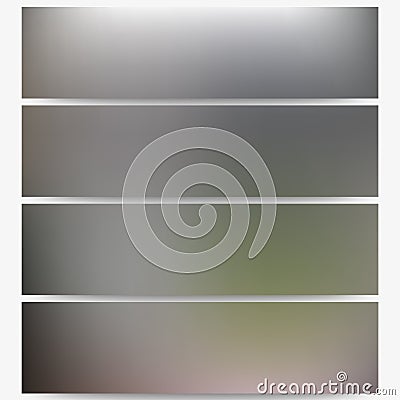 Abstract unfocused natural headers set, blurred Vector Illustration