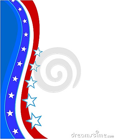 Abstract United States flag stars frame Vector Illustration