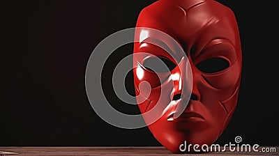 A Unified Hero Mask with a Cohesive Background Unites Heroic Forces Stock Photo