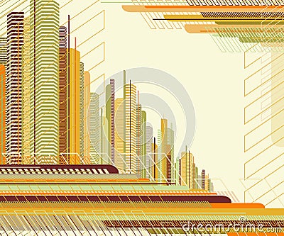 Abstract urban background. Vector Illustration