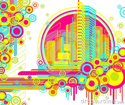 Abstract urban background. Vector Illustration