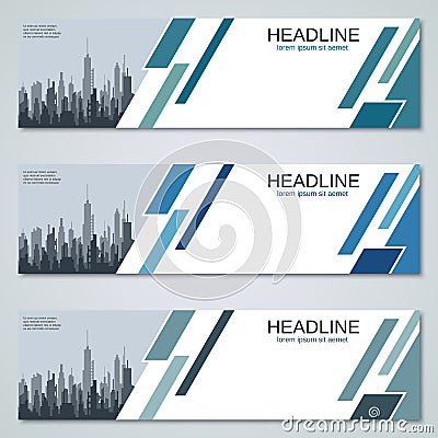 Abstract urbanistic banners templates Vector Illustration